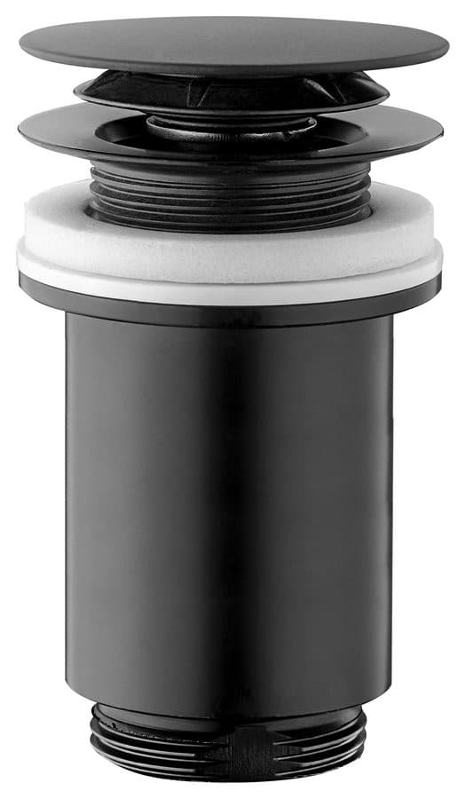 Korek umywalkowy Klik-Klak 5/4" czarny mat mosiądz