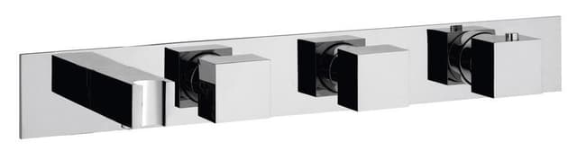 Termostatyczna bateria podtynkowa z uchwytem prysznica, 2 wyjścia, chrom