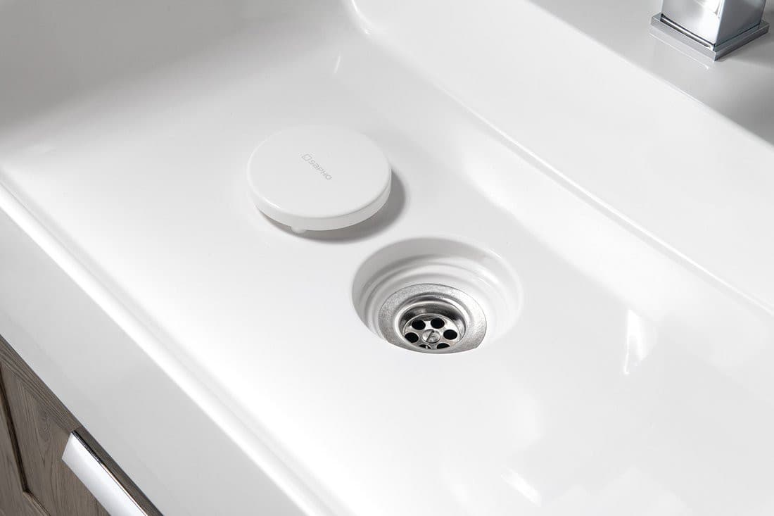 TWIG umywalka nablatowa kompozytowa 60x47 cm biała bez otworu