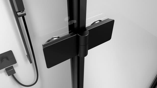 ZOOM BLACK drzwi prysznicowe do wnęki 700 mm, lewe, szkło hartowane