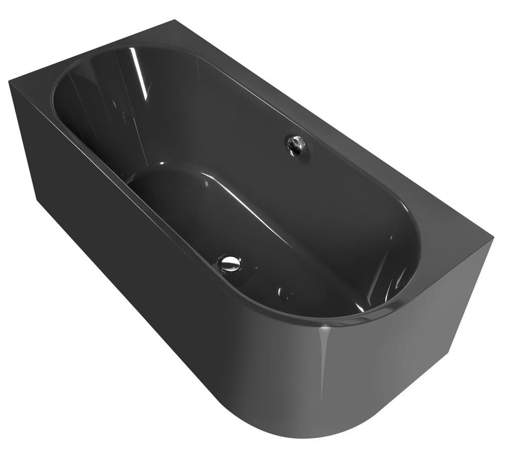 ASTRA L MONOLITH wanna wolnostojąca przyścienna 160x75x60 cm, szara