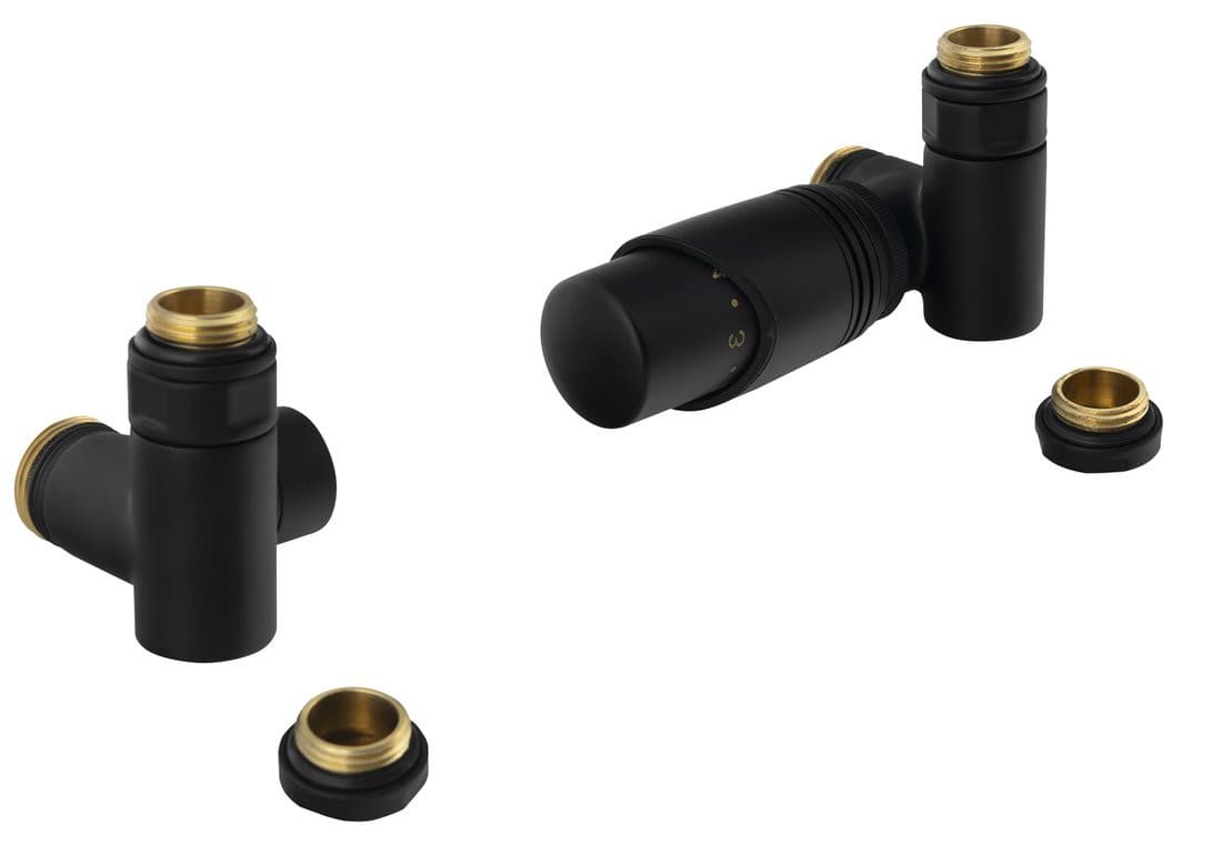 WICHER ECK COMBI zestaw przyłączeniowy zespolony narożny czarny mat