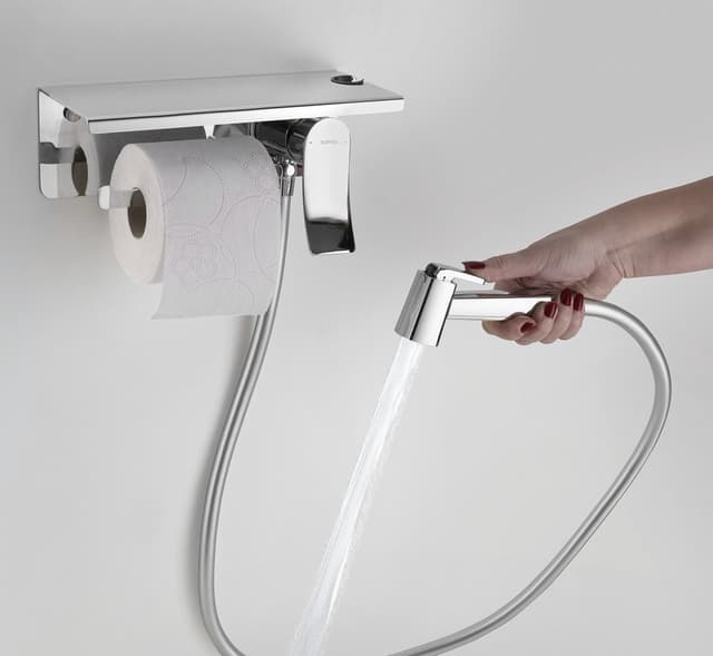 Bateria podtynkowa bidetowa z prysznicem i uchwytem chrom Sapho