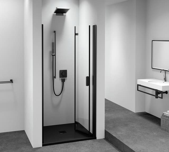 ZOOM BLACK drzwi prysznicowe do wnęki 700 mm, prawe, szkło czyste