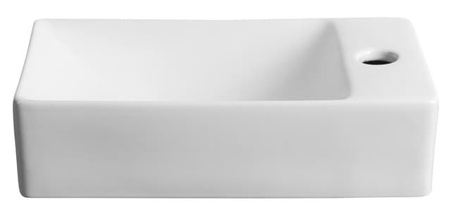 Umywalka ceramiczna MARGITHA 38x22 cm z otworem na baterię prawy