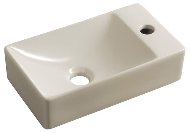 MARGITHA umywalka ceramiczna 38x22 cm z otworem na baterię po prawej stronie
