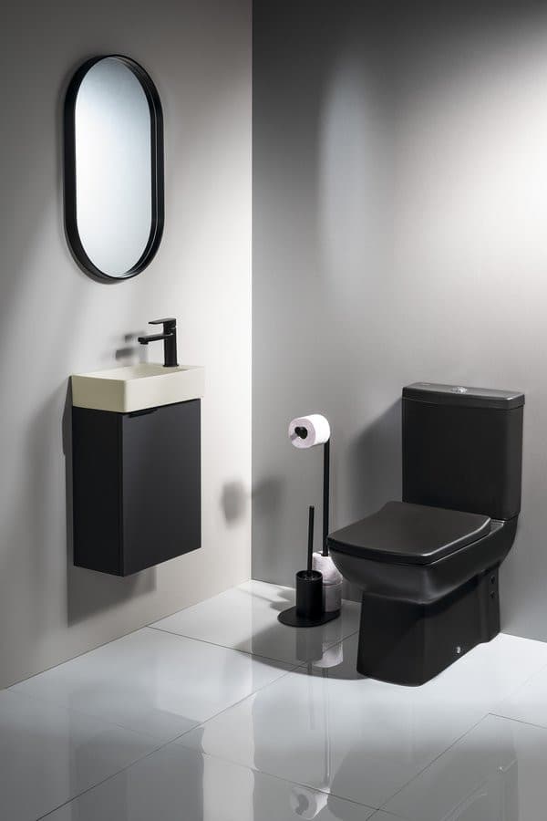 MARGITHA umywalka ceramiczna 38x22 cm z otworem na baterię po prawej stronie