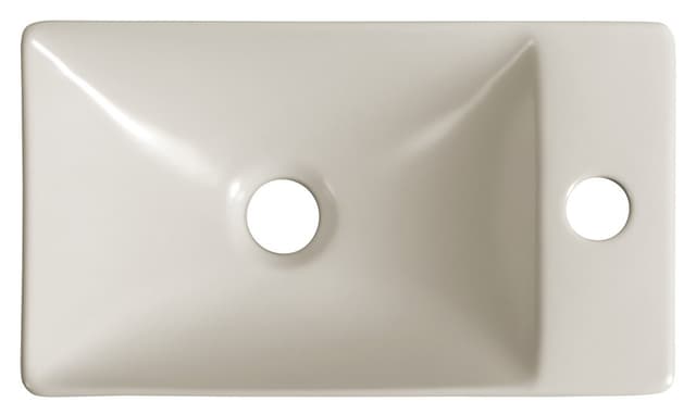 MARGITHA umywalka ceramiczna 38x22 cm z otworem na baterię po prawej stronie