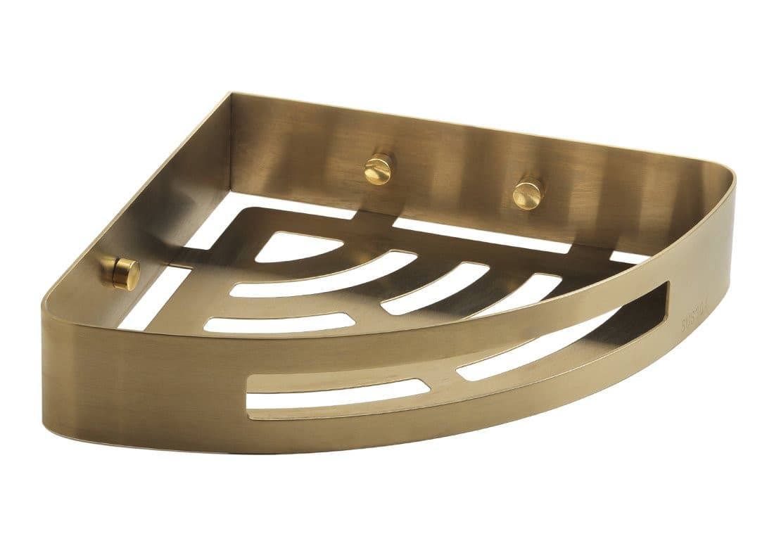 SMART półka narożna do kabiny prysznicowej stal nierdzewna złoto mat