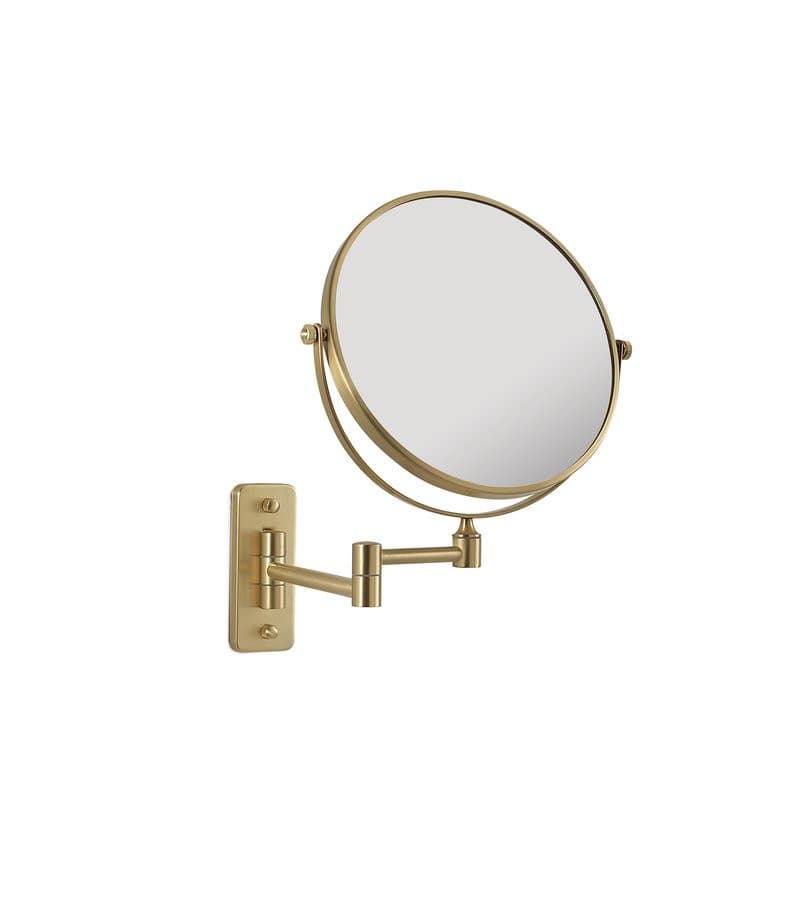 GAIA lusterko kosmetyczne wiszące dwustronne złoto mat 180mm