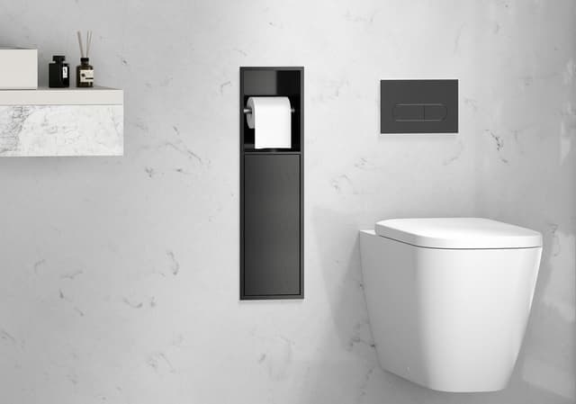 INSERTA podtynkowy uchwyt na papier toaletowy stal nierdzewna gun metal