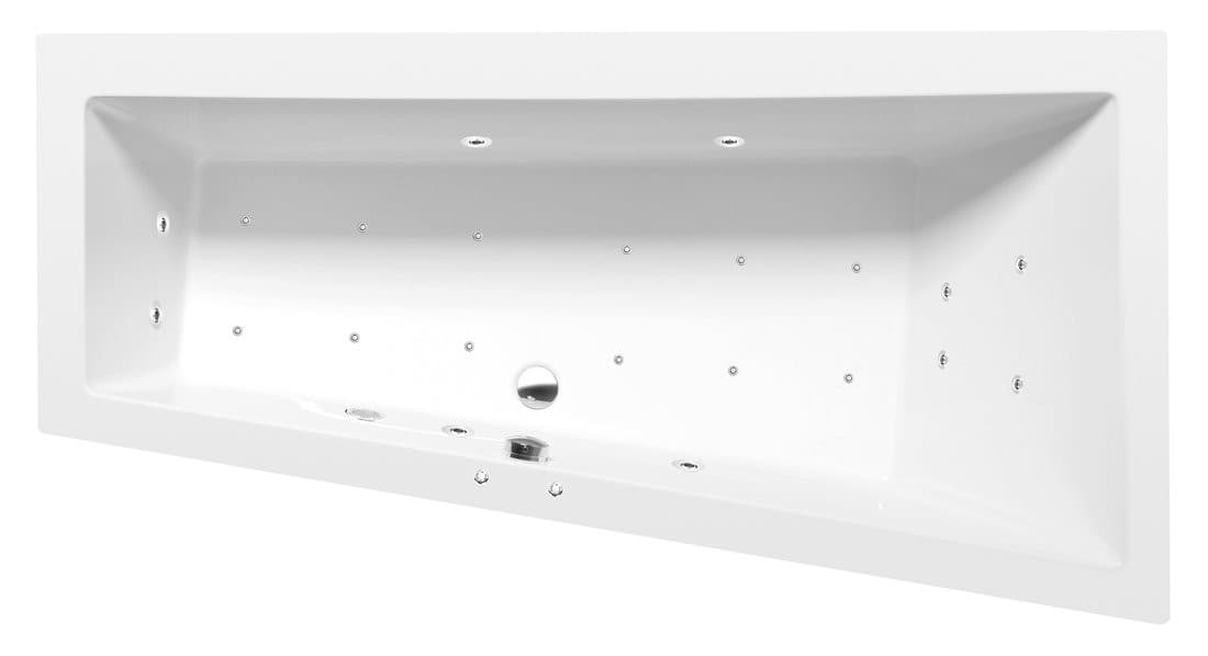 ANDRA R wanna z hydromasażem, 170x90x45cm, Active Hydro-Air, chrom