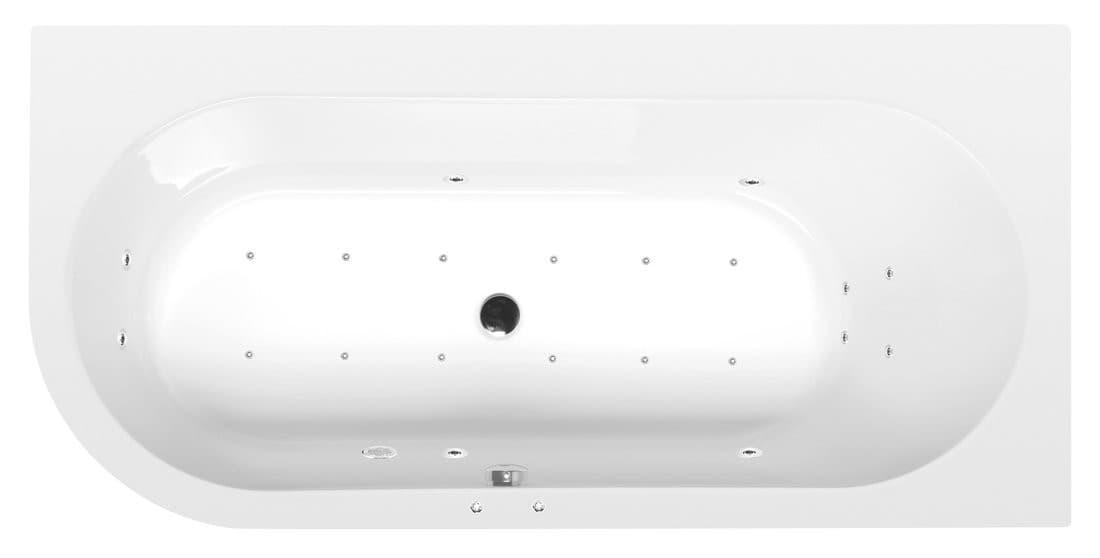 ASTRA R wanna z hydromasażem, 165x80x48cm, Active Hydro-Air, chrom