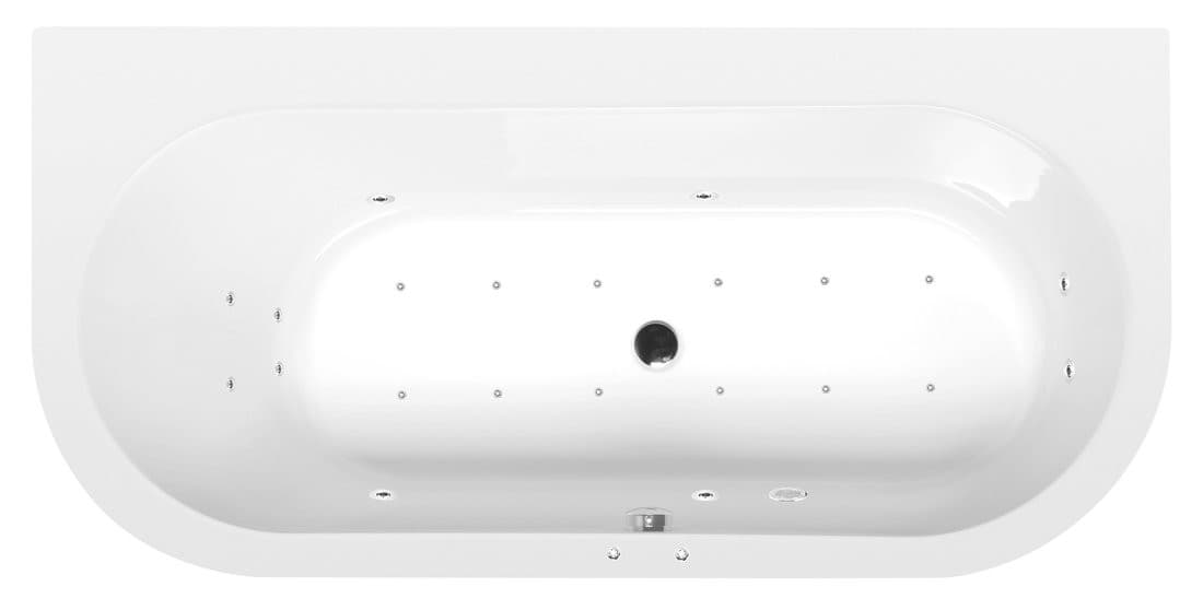ASTRA B wanna z hydromasażem, 165x75x48cm, Active Hydro-Air, chrom