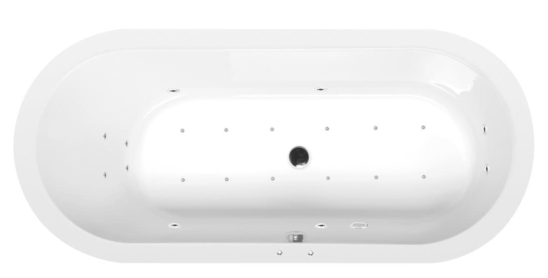 ASTRA O wanna z hydromasażem, 165x75x48cm, Active Hydro-Air, chrom