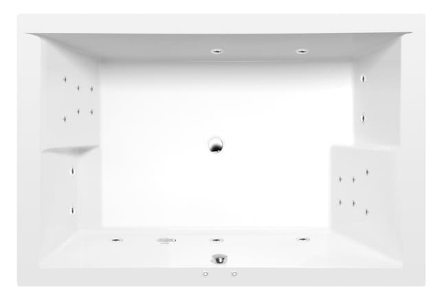 DUPLA wanna z hydromasażem, 180x120x54cm, Attraction Hydro, chrom