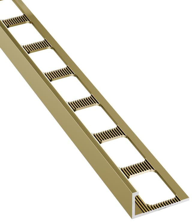 Listwa wykończeniowa L, L250cm, 8mm, lekkie anodyzowane aluminium, złoty