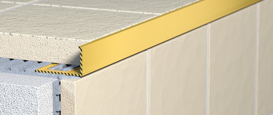 LIstwa wykończeniowa L, L250cm, 12,5mm, lekkie anodozywane aluminium, złoty