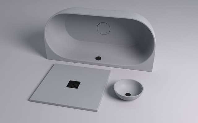 FLEXIA brodzik kompozytowy z możliwością docinania 100x100cm, szary mat