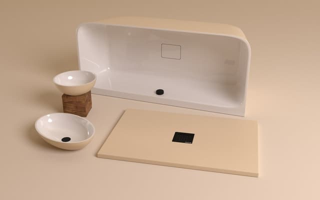 FLEXIA brodzik kompozytowy z możliwością docinania 150x80cm, beż mat