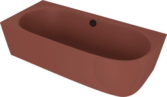SUSSI L wanna przyścienna, narożna, kompozyt, 160x70x50cm, brązowy mat