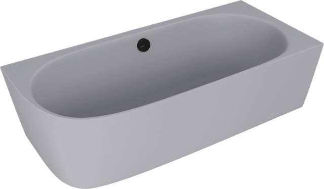 SUSSI R wanna przyścienna, narożna, kompozyt, 160x70x50cm, szary mat