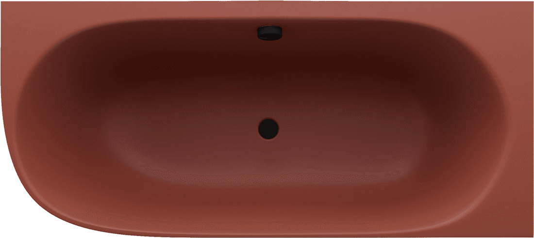 SUSSI R wanna przyścienna, narożna, kompozyt, 160x70x50cm, brązowy mat