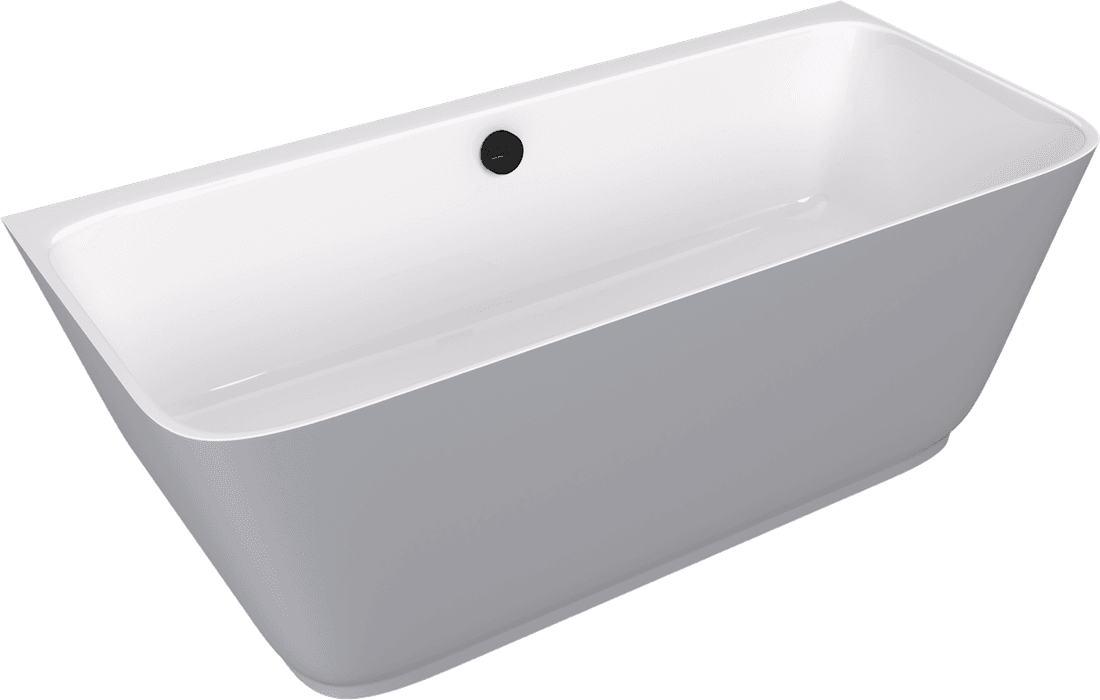 SKYLLA wanna wolnostojąca przyścienna 169x75x60cm, kompozyt, biały/szary mat