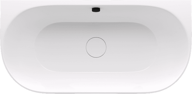 PAGODA wanna przyścienna 170x85x58cm, kompozyt, biały/antracyt mat