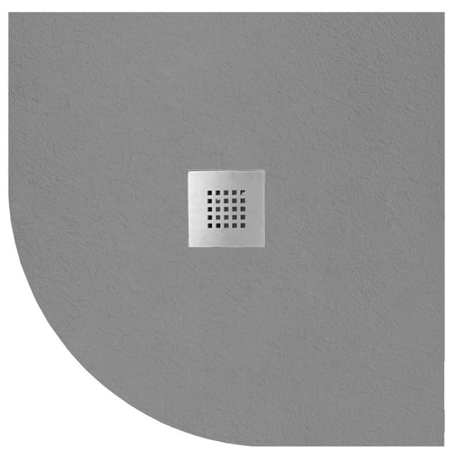 MITIA brodzik prysznicowy kompozytowy, półokrągły 90x90cm, szary