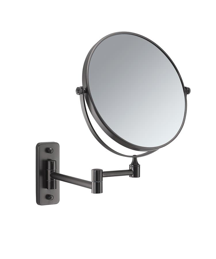 GAIA lusterko kosmetyczne wiszące dwustronne gun metal 180 mm