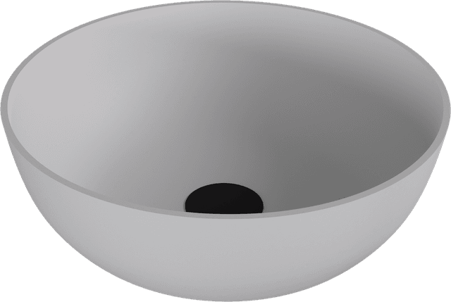 BANERA ROUND umywalka kompozytowa nablatowa, średnica 39cm, biały mat