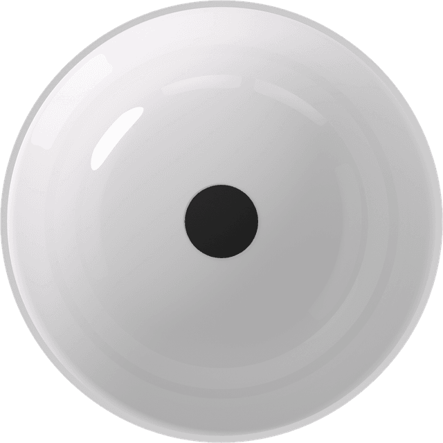 BANERA ROUND umywalka nablatowa kompozytowa Ø 39 cm szara