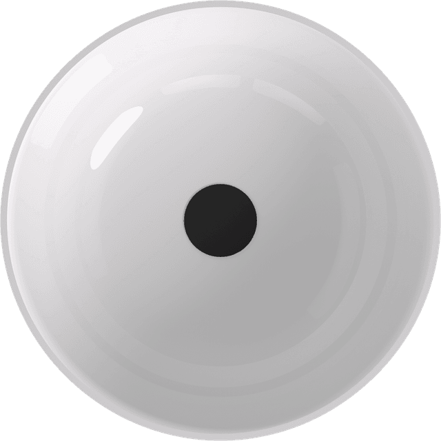 Umywalka nablatowa BANERA ROUND kompozyt Ø 39 cm biały/brąz mat