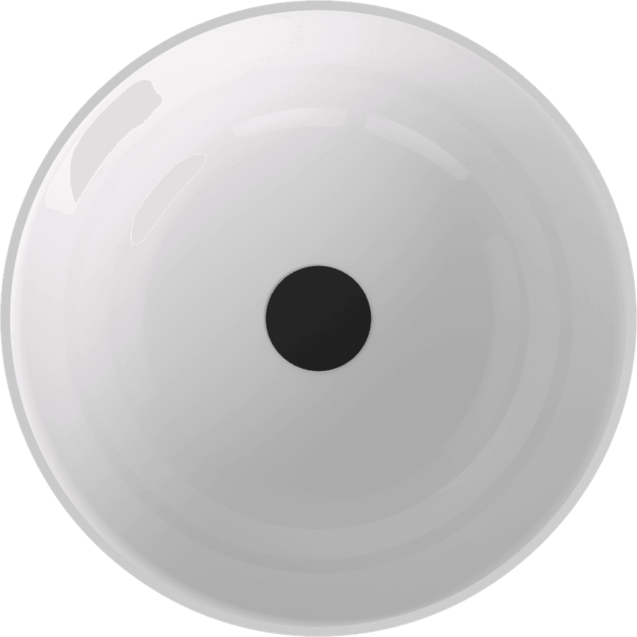 Umywalka nablatowa BANERA ROUND kompozyt Ø 39 cm beż mat