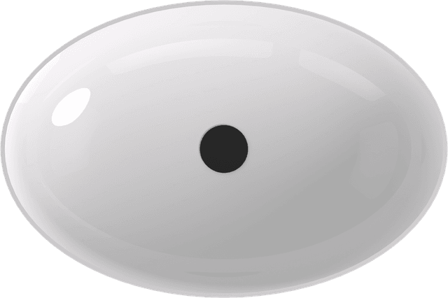 BANERA OVAL umywalka kompozytowa nablatowa, 60x40cm, biały/szary mat