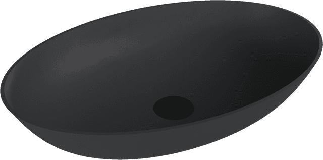 BANERA OVAL umywalka kompozytowa nablatowa, 60x40cm, antracyt mat