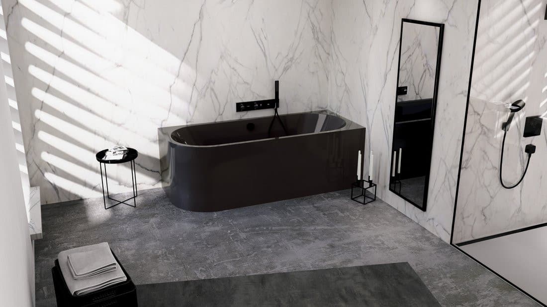 VIVA R MONOLITH wanna wolnostojąca przyścienna 170x75x60cm, szary