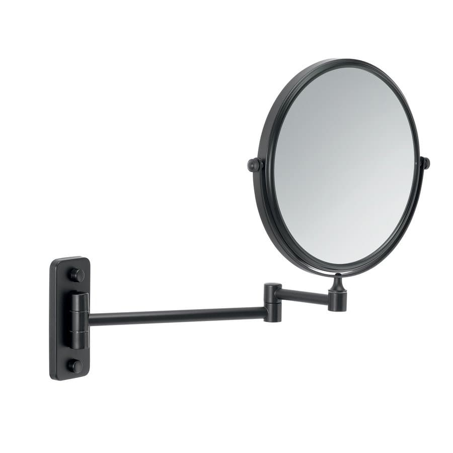 GAIA wiszące lusterko kosmetyczne dwustronne czarny mat 180mm