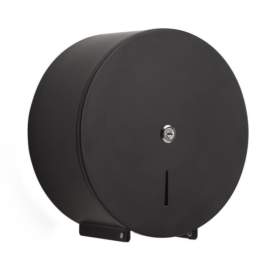Zasobnik na papier toaletowy stal nierdzewna czarny mat Ø 24cm
