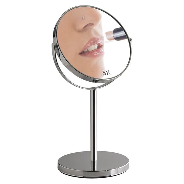 ANNA lusterko kosmetyczne stojące, średnica 163mm, dwustronne, chrom