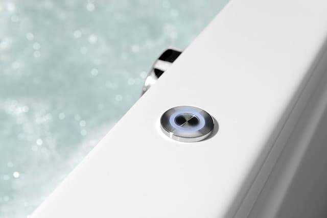 ANDRA L wanna z hydromasażem, 160x90x45cm, Attraction Hydro, chrom