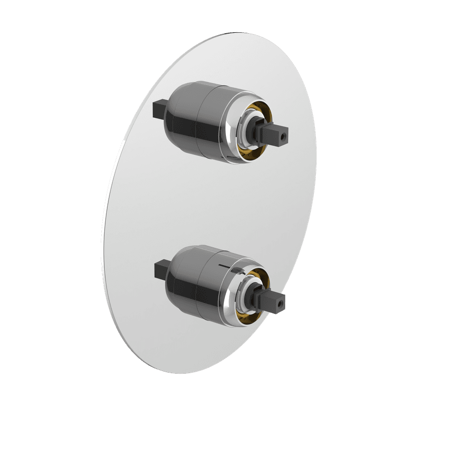 ULTRAMIX korpus do baterii prysznicowej podtynkowej, 3 wyjścia z obrotowym przełącznikiem, chromowany