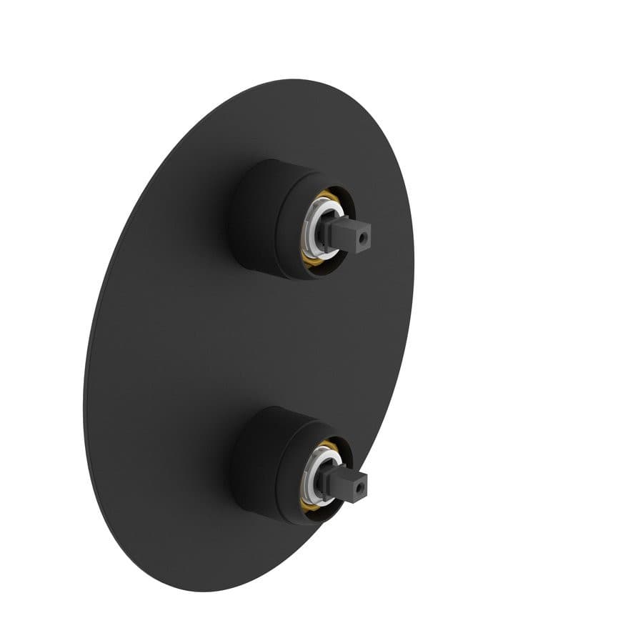 ULTRAMIX korpus do baterii prysznicowej podtynkowej, obrotowy przełącznik, czarny mat