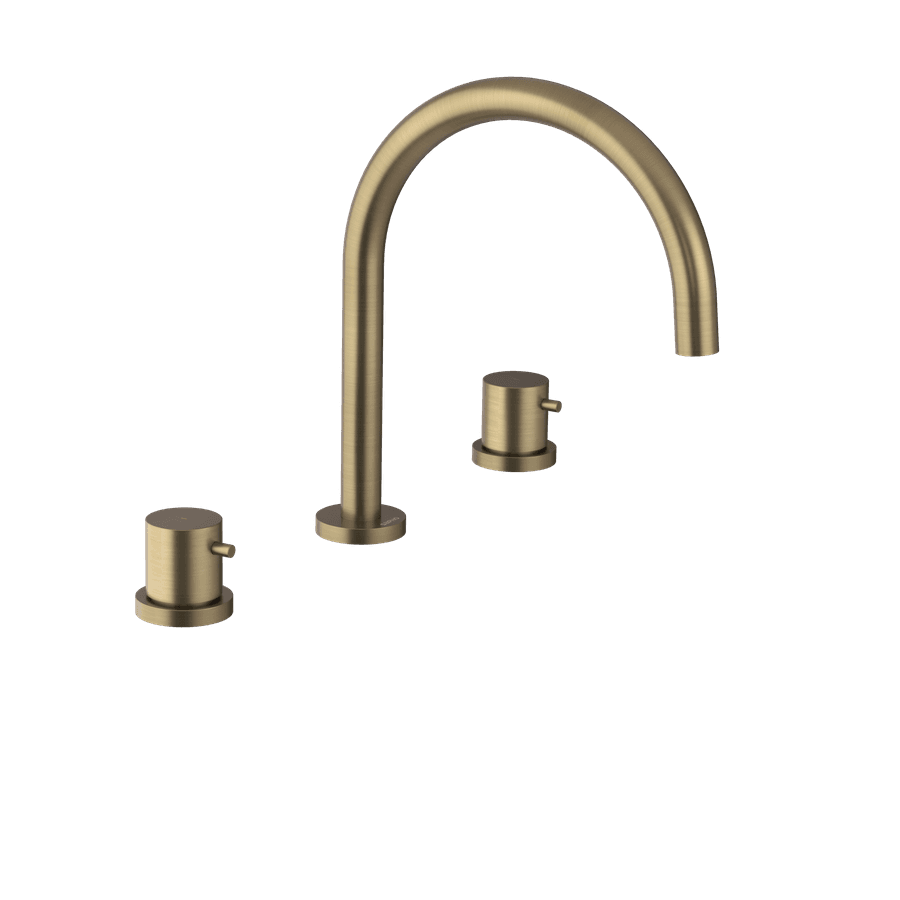 ULTRAMIX trzyelementowa bateria umywalkowa bez odpływu, złota matowa