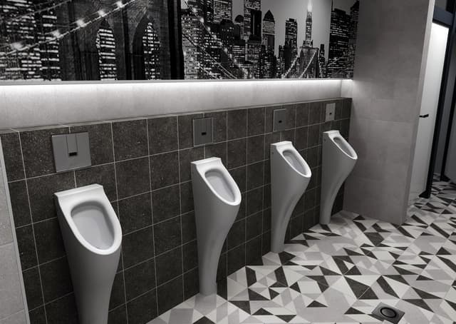 AQUATECH pisuar 21x92,5x30 cm, z tylnym zasilaniem, biały