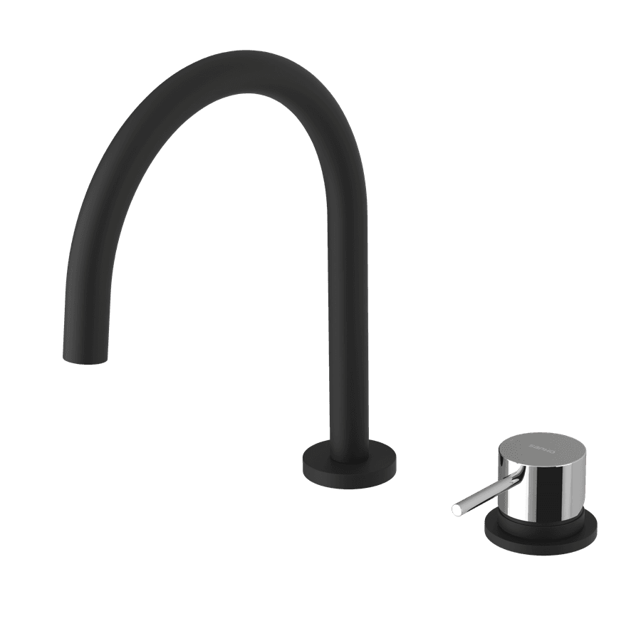 ULTRAMIX bateria umywalkowa dwuelementowa bez odpływu, czarny mat/chrom