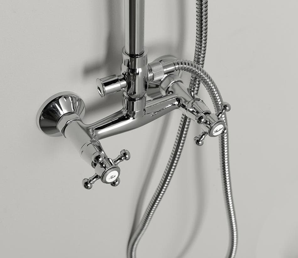ANTEA zestaw prysznicowy z deszczownicą i słuchawką prysznicową, chromowany