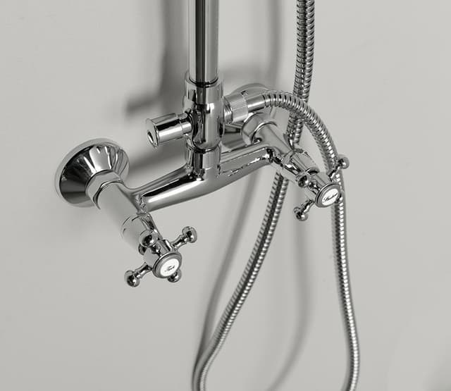 ANTEA zestaw prysznicowy z deszczownicą i słuchawką prysznicową, chromowany