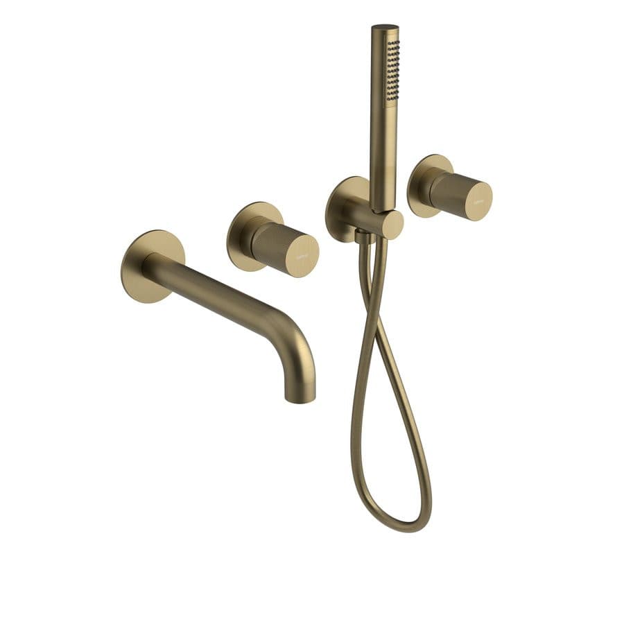 ULTRATAP bateria wannowa podtynkowa, 2 wyjścia, złoto matowe